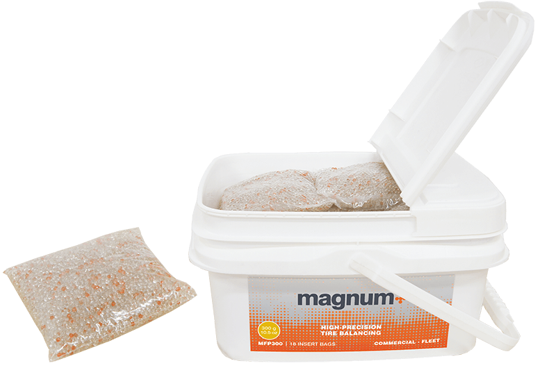 MAGNUM+ tire balancing beads fleet tub